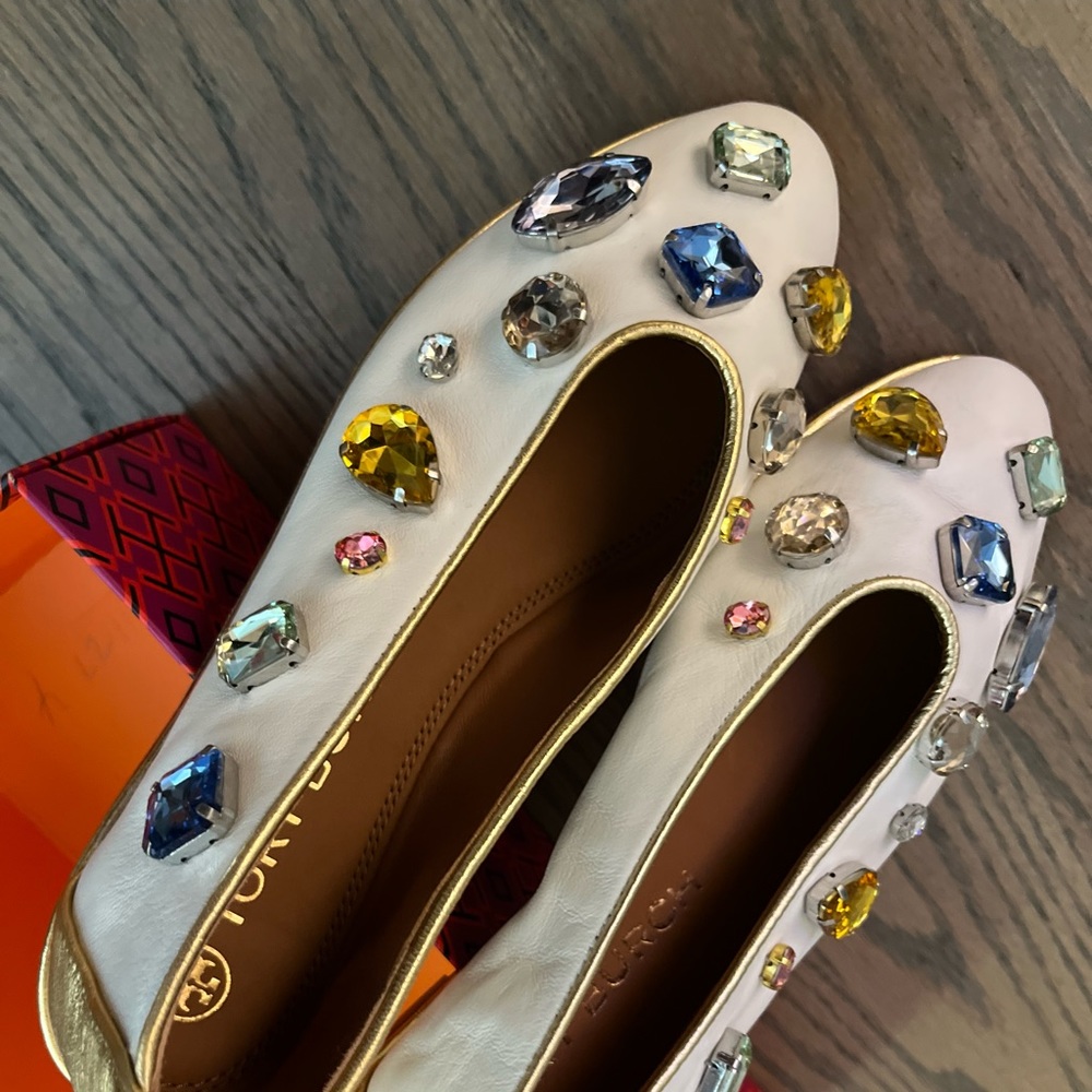 NWT Tory Burch embellished ballet flats
